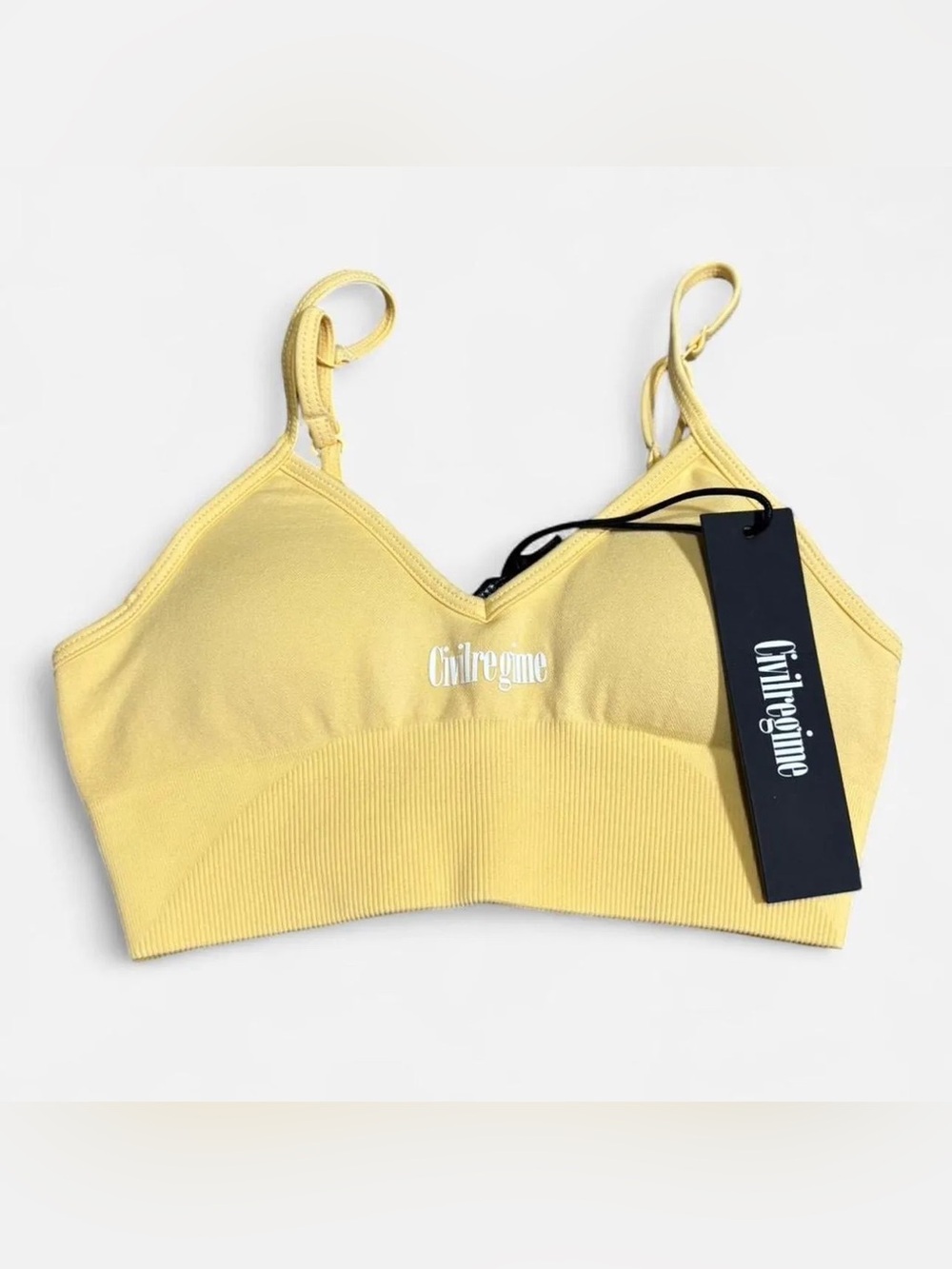 Civil Regime Pastel Yellow Seamless Sports Bra